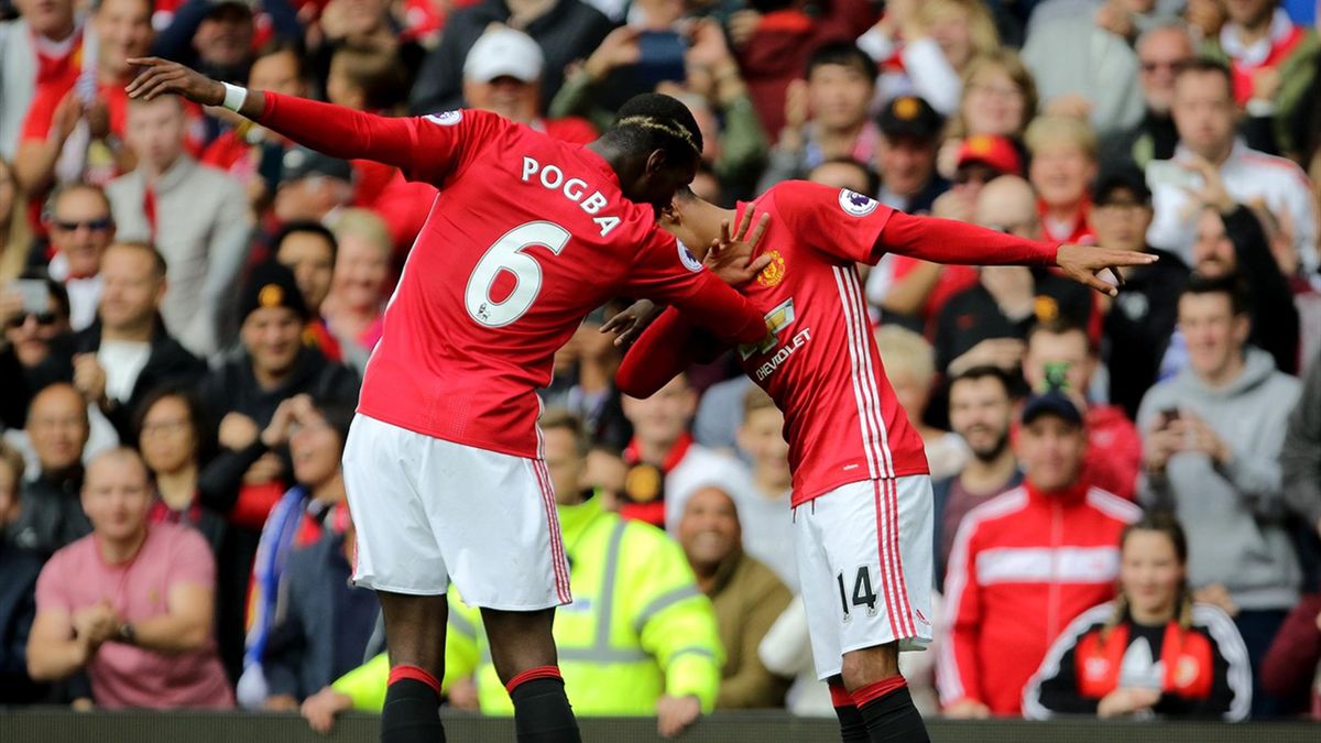 Pogba Lingard Wide
